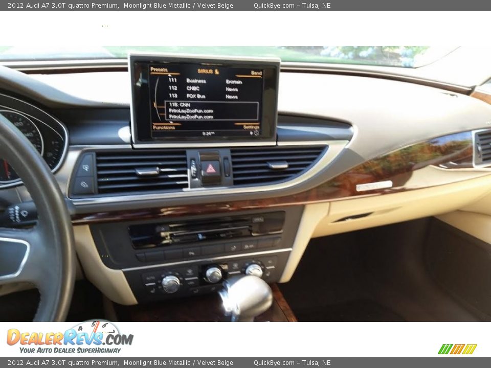 2012 Audi A7 3.0T quattro Premium Moonlight Blue Metallic / Velvet Beige Photo #4