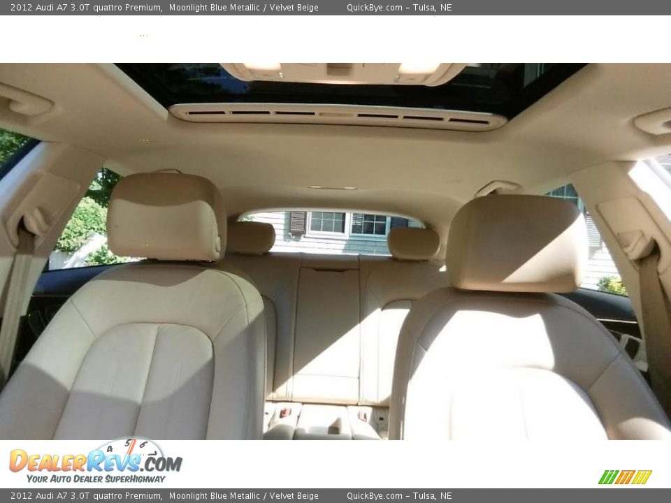 2012 Audi A7 3.0T quattro Premium Moonlight Blue Metallic / Velvet Beige Photo #5