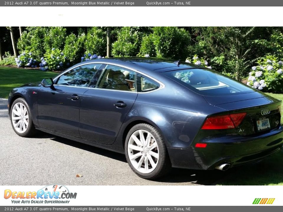 2012 Audi A7 3.0T quattro Premium Moonlight Blue Metallic / Velvet Beige Photo #6