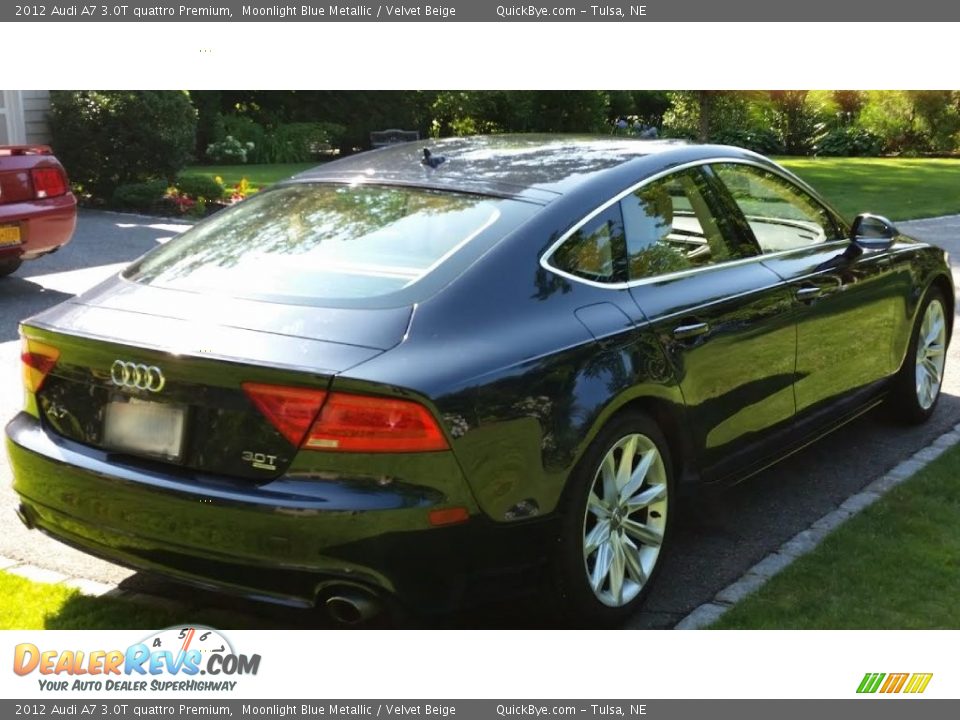 2012 Audi A7 3.0T quattro Premium Moonlight Blue Metallic / Velvet Beige Photo #7