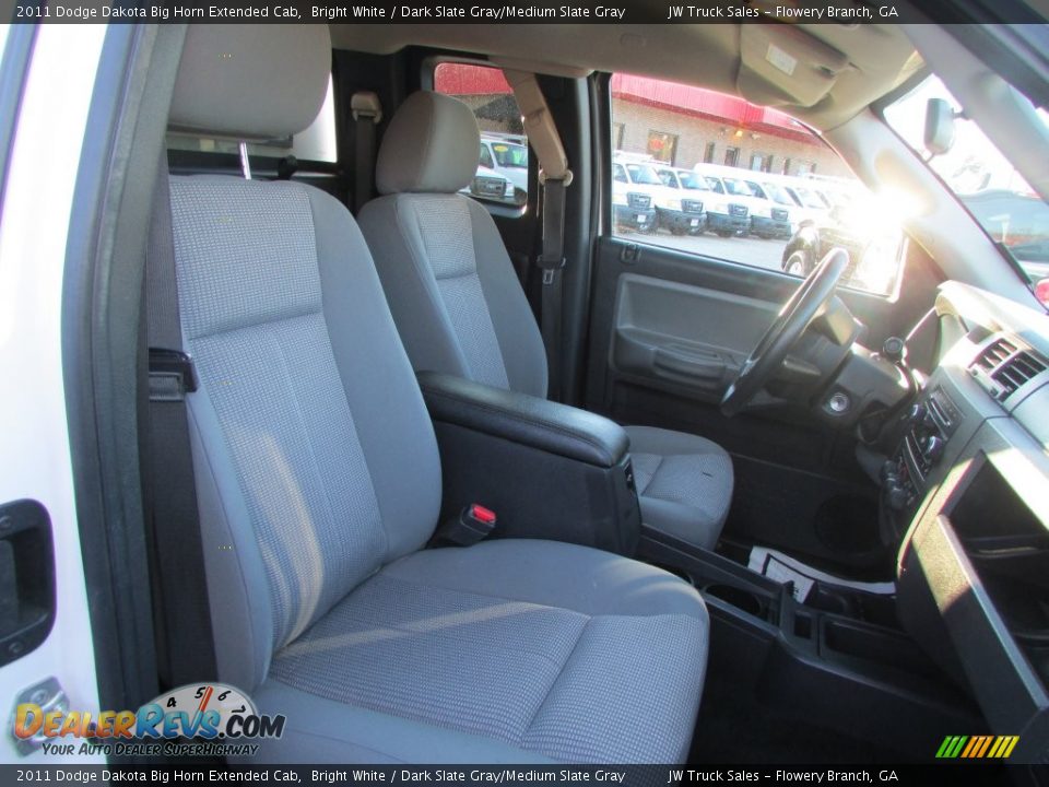 2011 Dodge Dakota Big Horn Extended Cab Bright White / Dark Slate Gray/Medium Slate Gray Photo #22