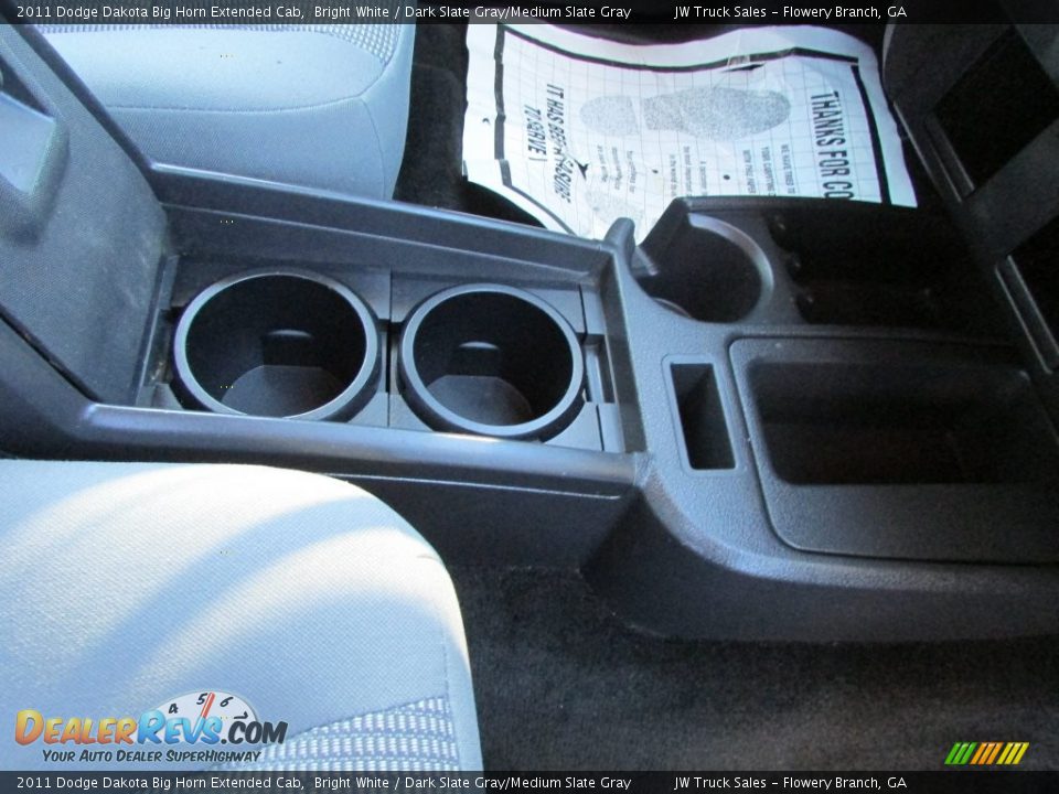 2011 Dodge Dakota Big Horn Extended Cab Bright White / Dark Slate Gray/Medium Slate Gray Photo #27