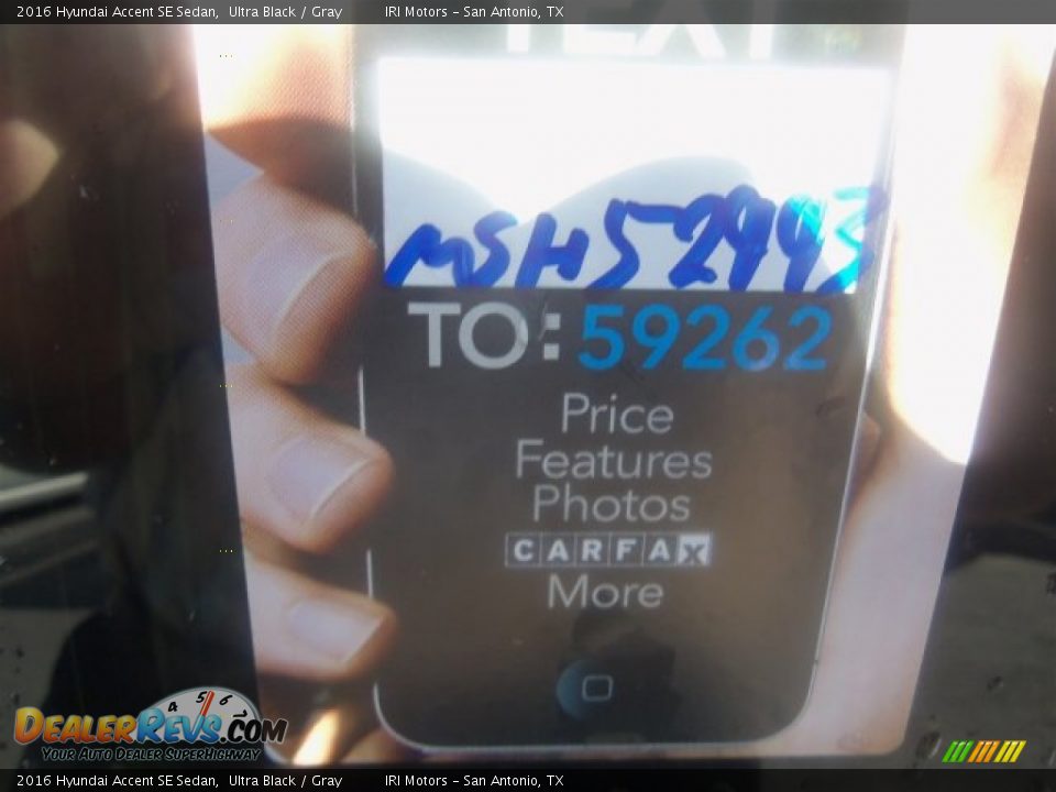 2016 Hyundai Accent SE Sedan Ultra Black / Gray Photo #4
