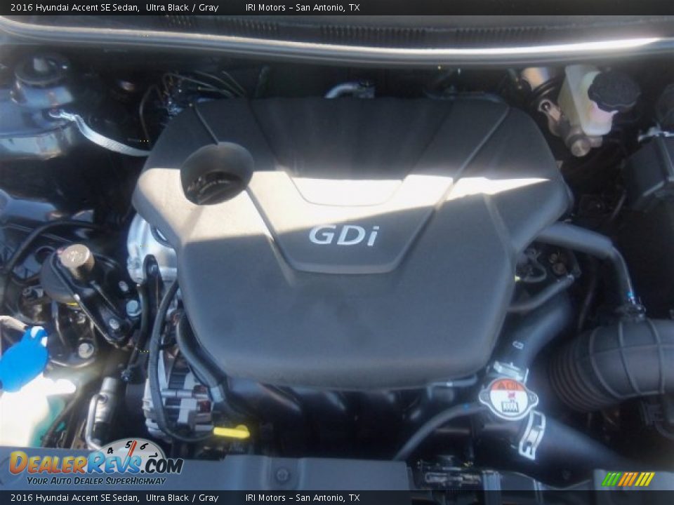 2016 Hyundai Accent SE Sedan Ultra Black / Gray Photo #7