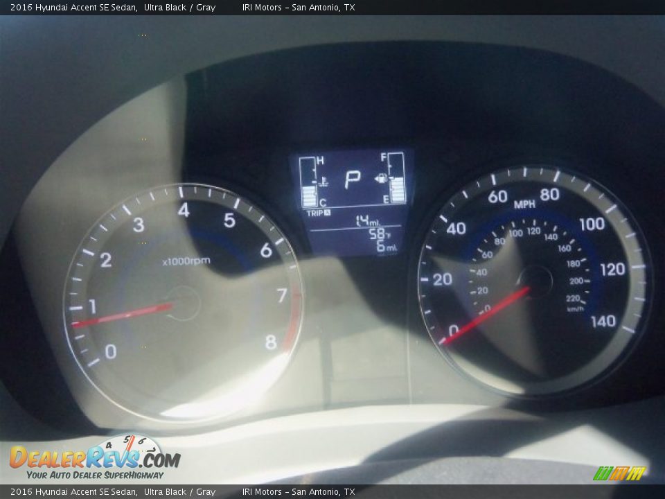 2016 Hyundai Accent SE Sedan Ultra Black / Gray Photo #22