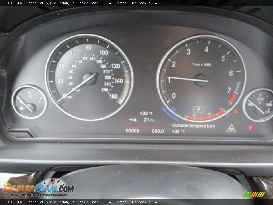 2016 BMW 5 Series 528i xDrive Sedan Jet Black / Black Photo #20