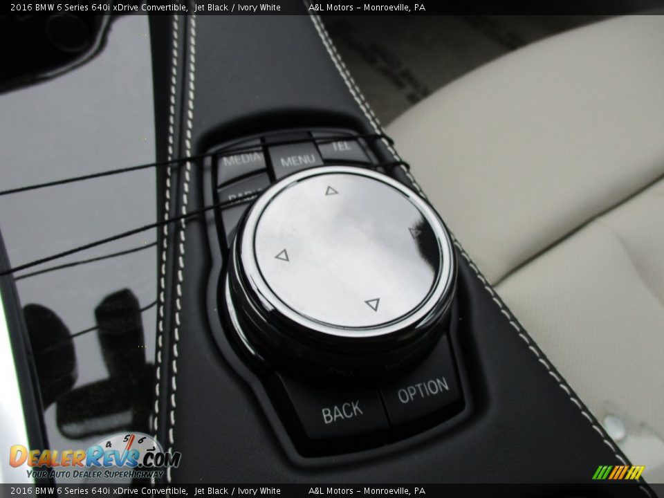 2016 BMW 6 Series 640i xDrive Convertible Jet Black / Ivory White Photo #18
