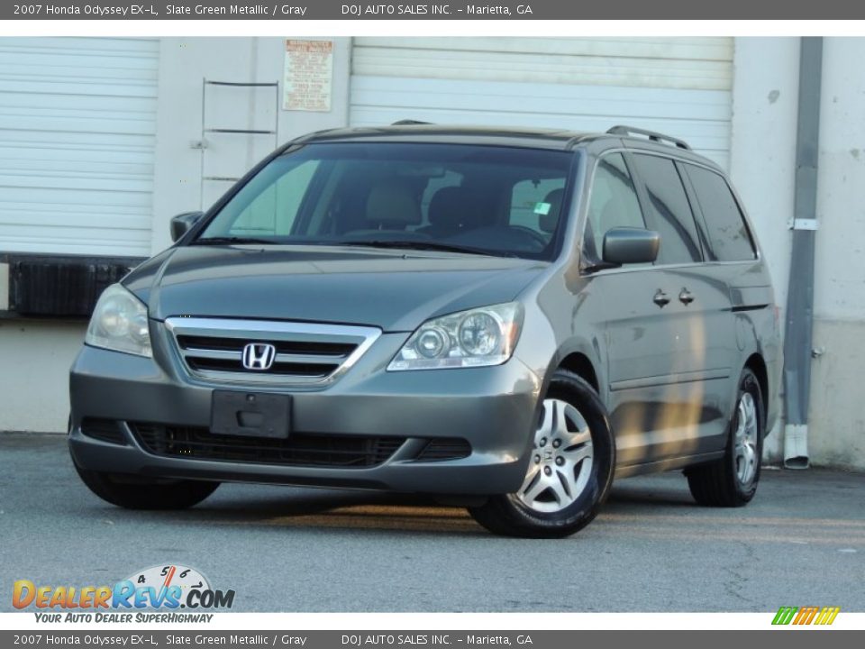2007 Honda Odyssey EX-L Slate Green Metallic / Gray Photo #1