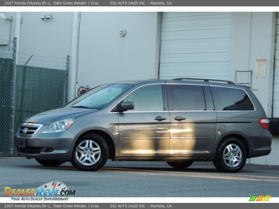 2007 Honda Odyssey EX-L Slate Green Metallic / Gray Photo #2