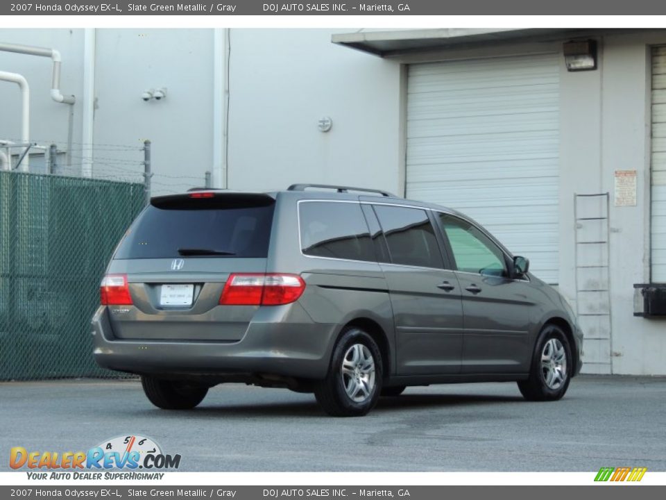 2007 Honda Odyssey EX-L Slate Green Metallic / Gray Photo #7