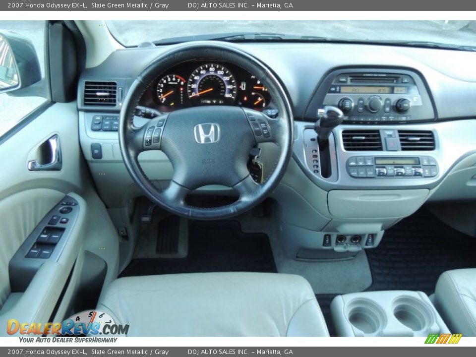 2007 Honda Odyssey EX-L Slate Green Metallic / Gray Photo #12