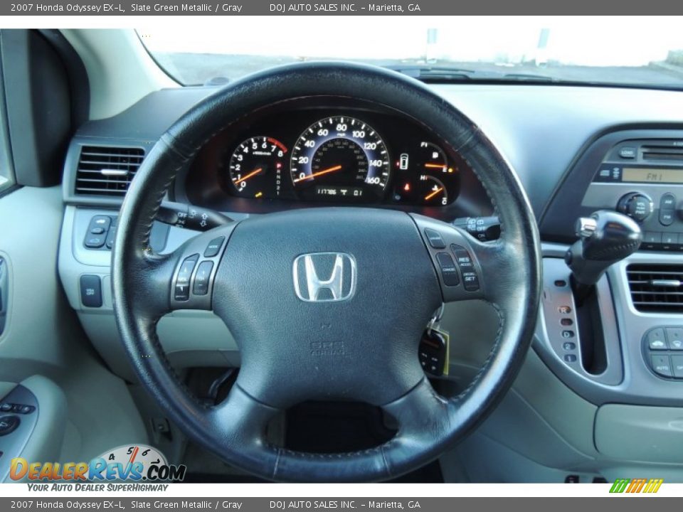2007 Honda Odyssey EX-L Slate Green Metallic / Gray Photo #19