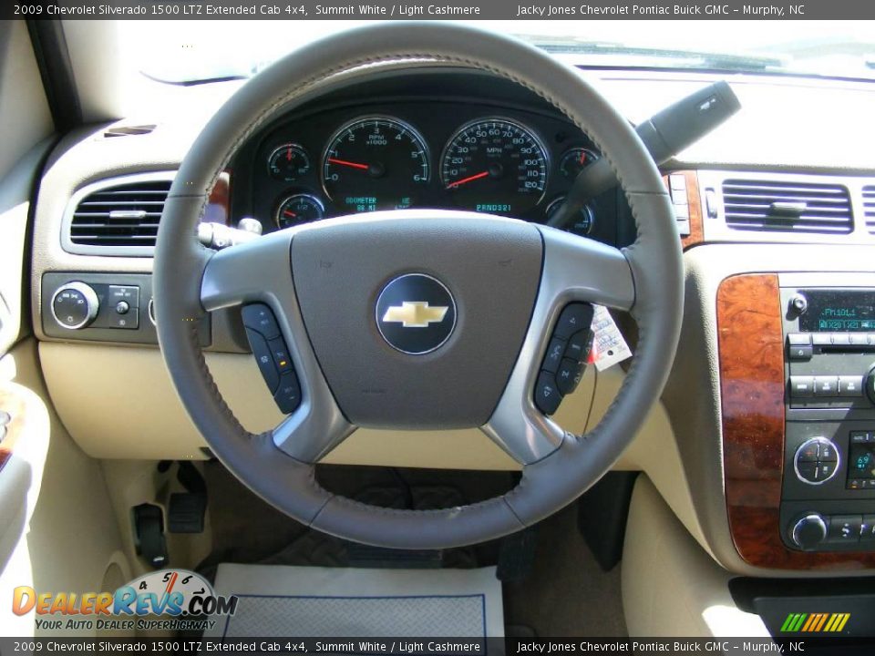 2009 Chevrolet Silverado 1500 LTZ Extended Cab 4x4 Summit White / Light Cashmere Photo #9