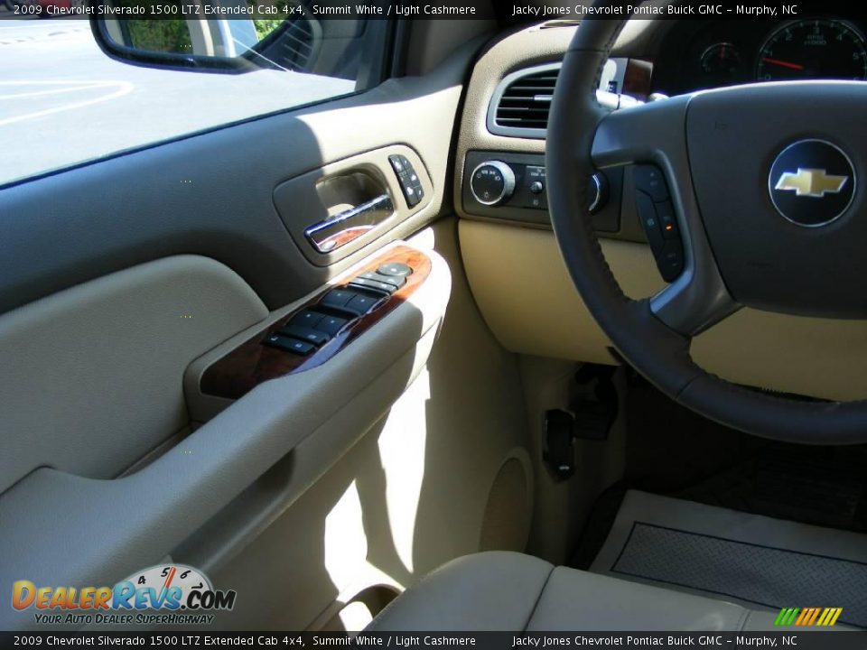 2009 Chevrolet Silverado 1500 LTZ Extended Cab 4x4 Summit White / Light Cashmere Photo #10