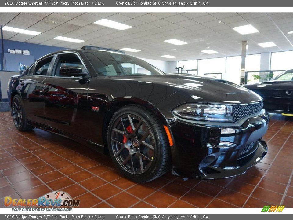 2016 Dodge Charger R/T Scat Pack Pitch Black / Black Photo #1