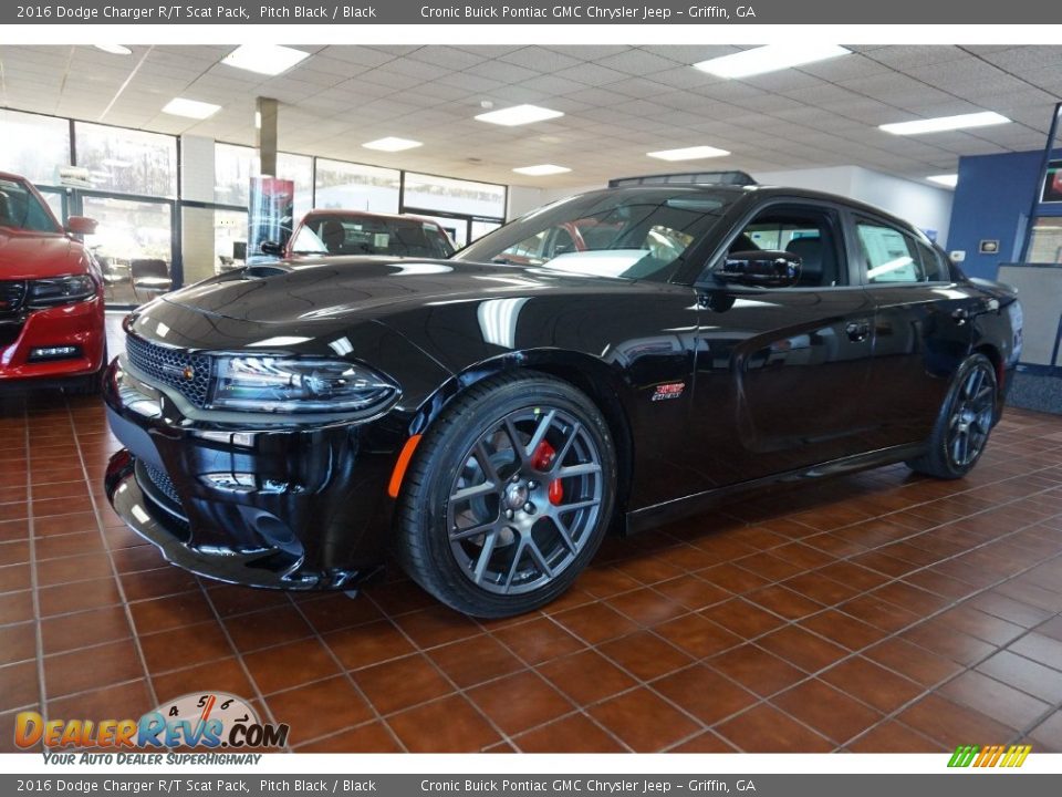 2016 Dodge Charger R/T Scat Pack Pitch Black / Black Photo #3