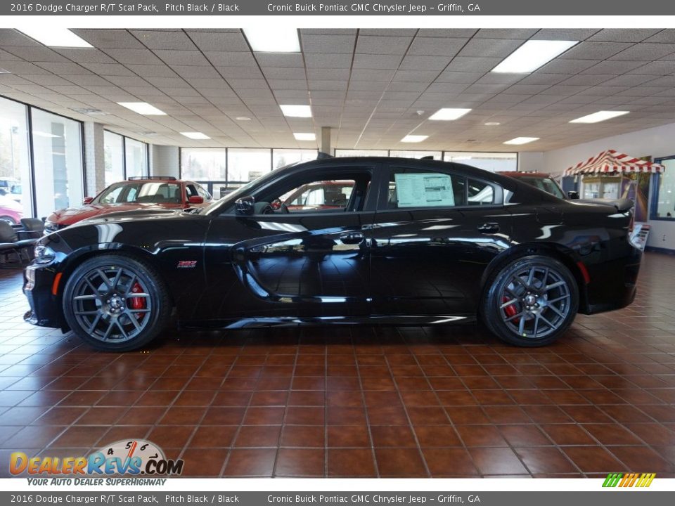 2016 Dodge Charger R/T Scat Pack Pitch Black / Black Photo #4