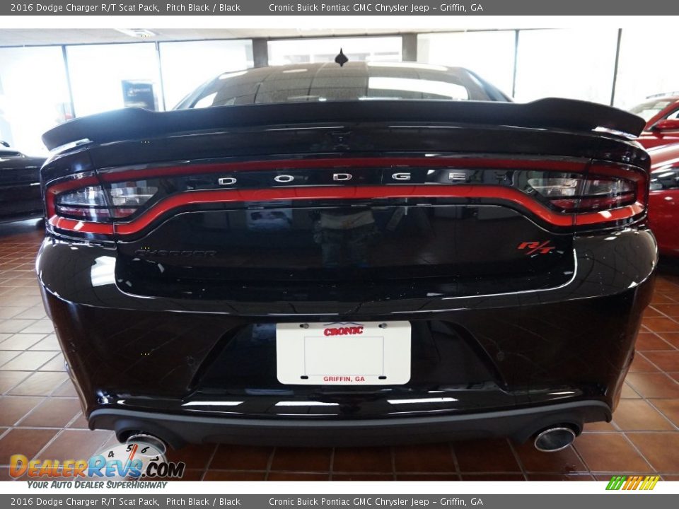 2016 Dodge Charger R/T Scat Pack Pitch Black / Black Photo #6
