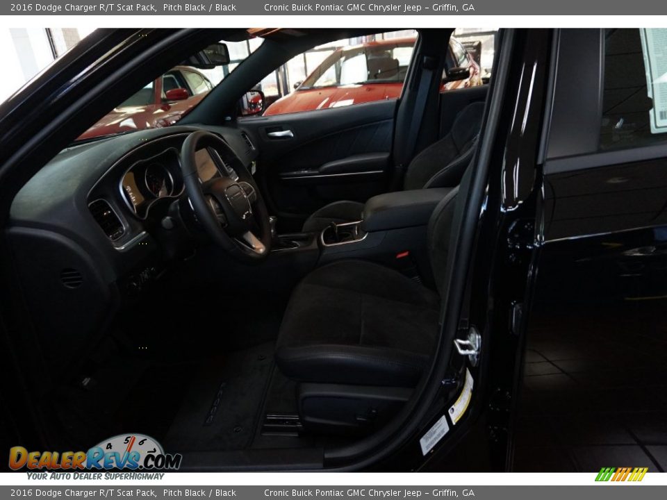 2016 Dodge Charger R/T Scat Pack Pitch Black / Black Photo #10