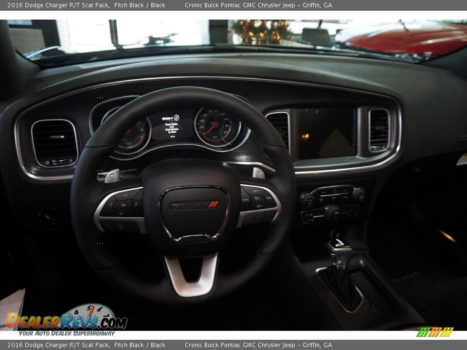 2016 Dodge Charger R/T Scat Pack Pitch Black / Black Photo #11
