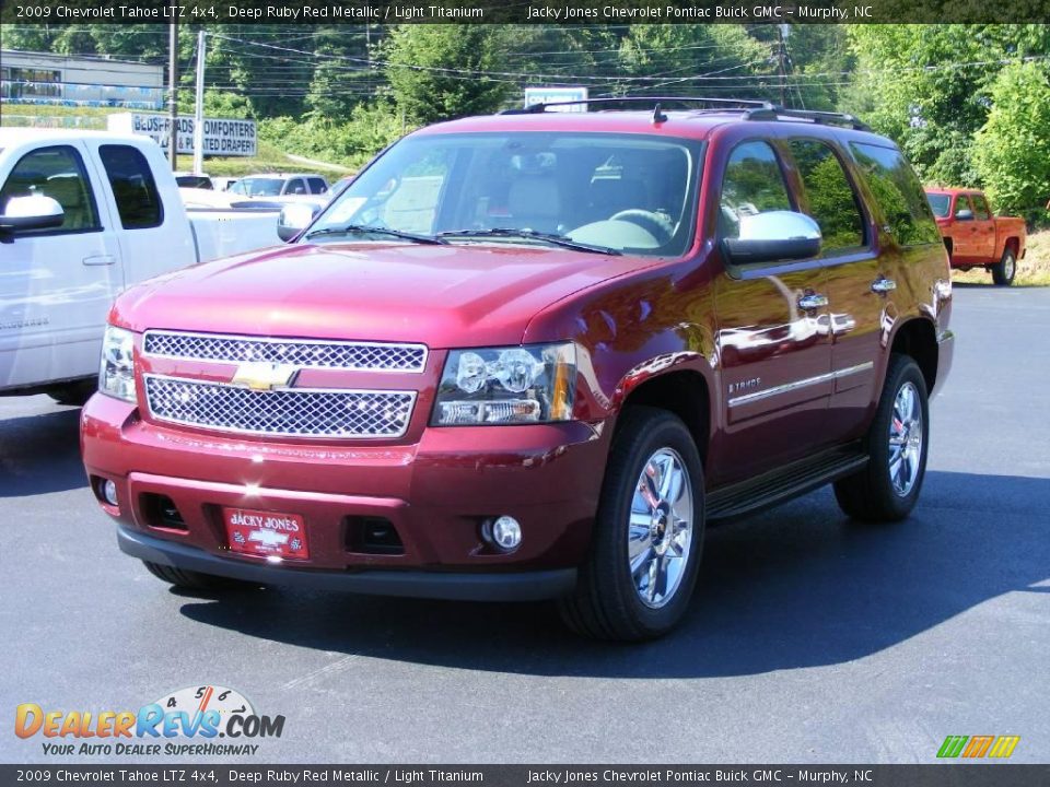 2009 Chevrolet Tahoe LTZ 4x4 Deep Ruby Red Metallic / Light Titanium Photo #2