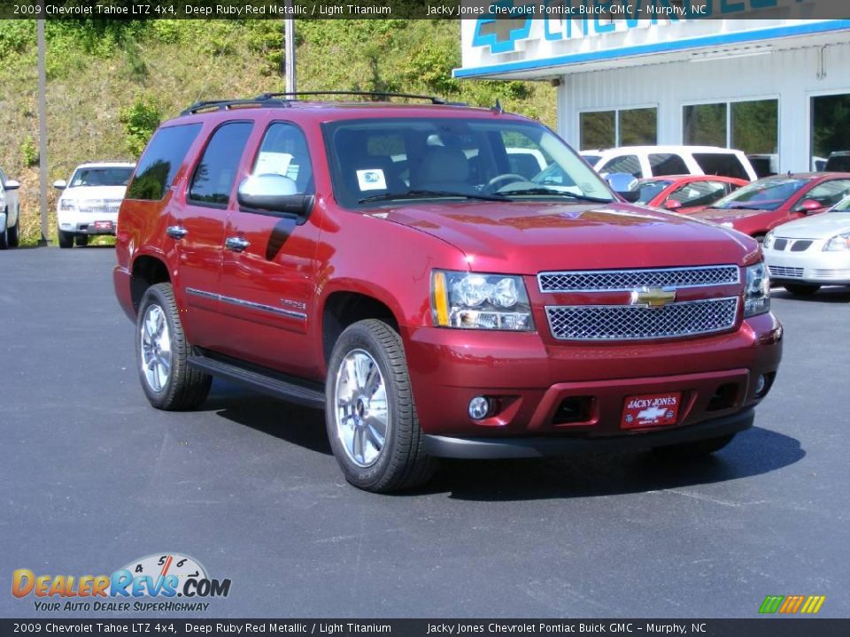 2009 Chevrolet Tahoe LTZ 4x4 Deep Ruby Red Metallic / Light Titanium Photo #3