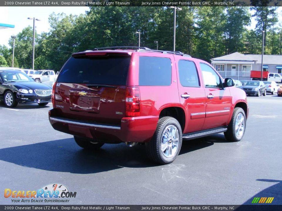 2009 Chevrolet Tahoe LTZ 4x4 Deep Ruby Red Metallic / Light Titanium Photo #4