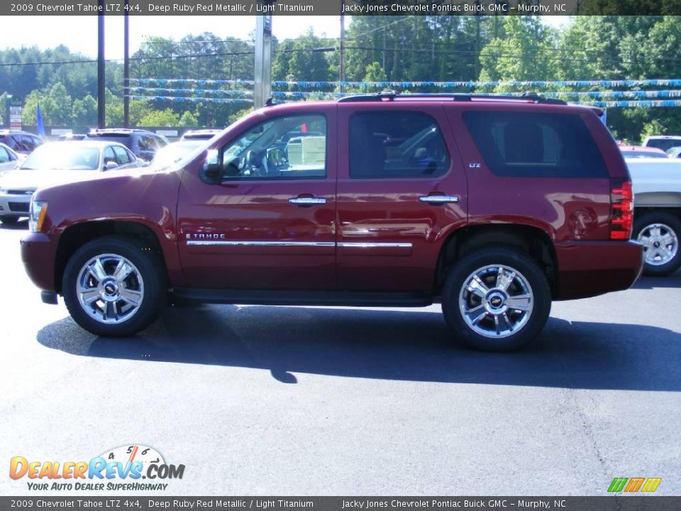 2009 Chevrolet Tahoe LTZ 4x4 Deep Ruby Red Metallic / Light Titanium Photo #6