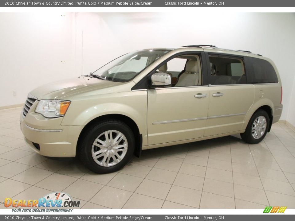 2010 Chrysler Town & Country Limited White Gold / Medium Pebble Beige/Cream Photo #3