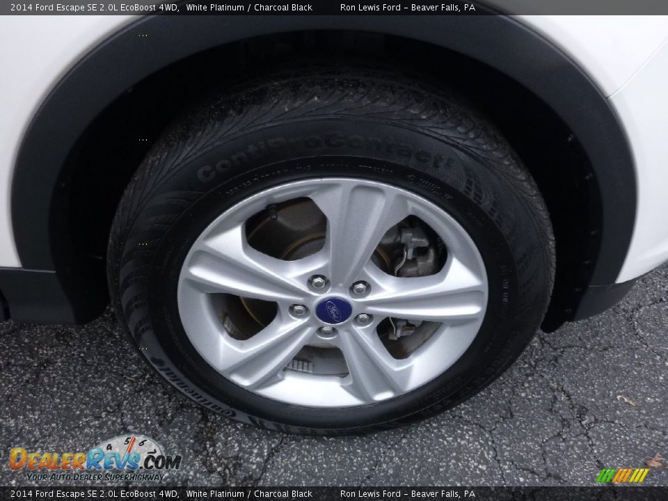2014 Ford Escape SE 2.0L EcoBoost 4WD White Platinum / Charcoal Black Photo #10