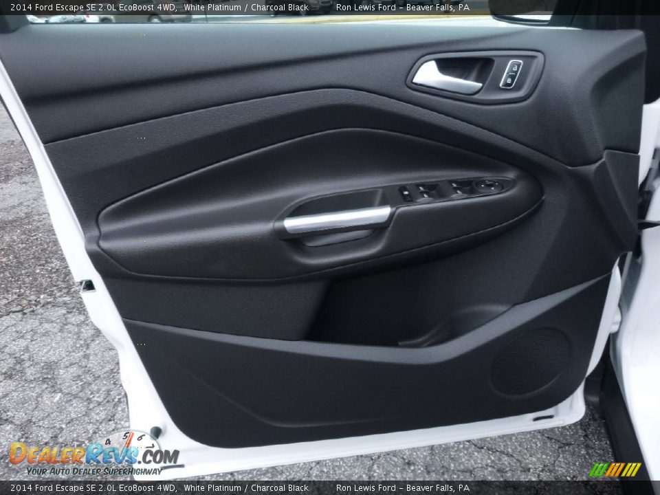 2014 Ford Escape SE 2.0L EcoBoost 4WD White Platinum / Charcoal Black Photo #14