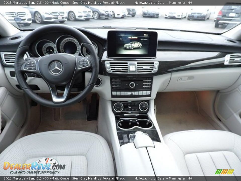 Porcelain/Black Interior - 2015 Mercedes-Benz CLS 400 4Matic Coupe Photo #8