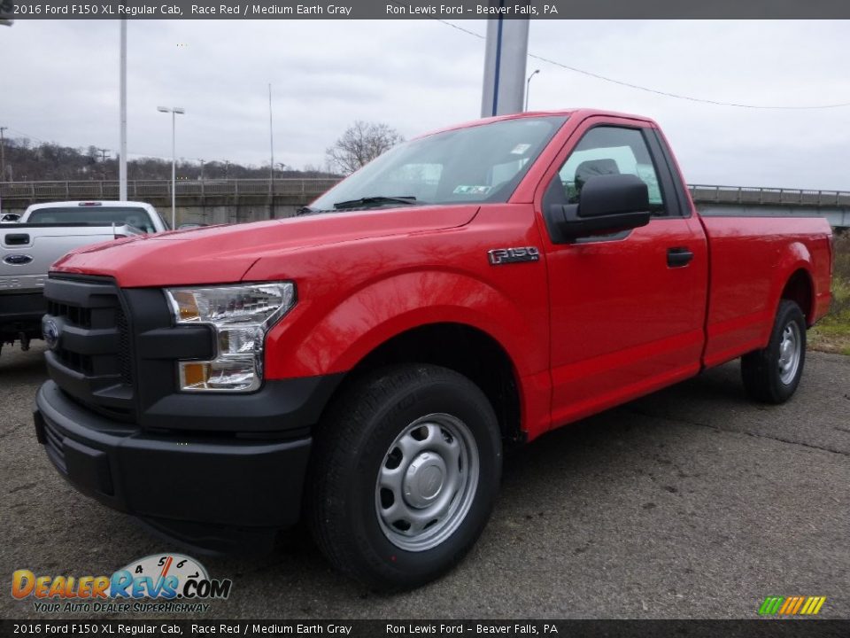 2016 Ford F150 XL Regular Cab Race Red / Medium Earth Gray Photo #8