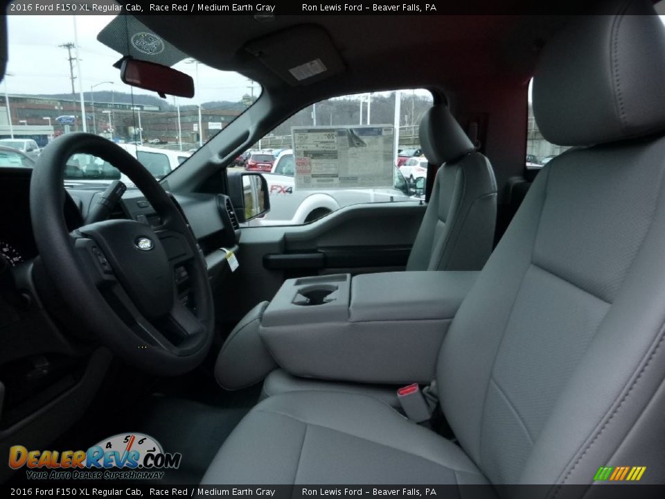 2016 Ford F150 XL Regular Cab Race Red / Medium Earth Gray Photo #12