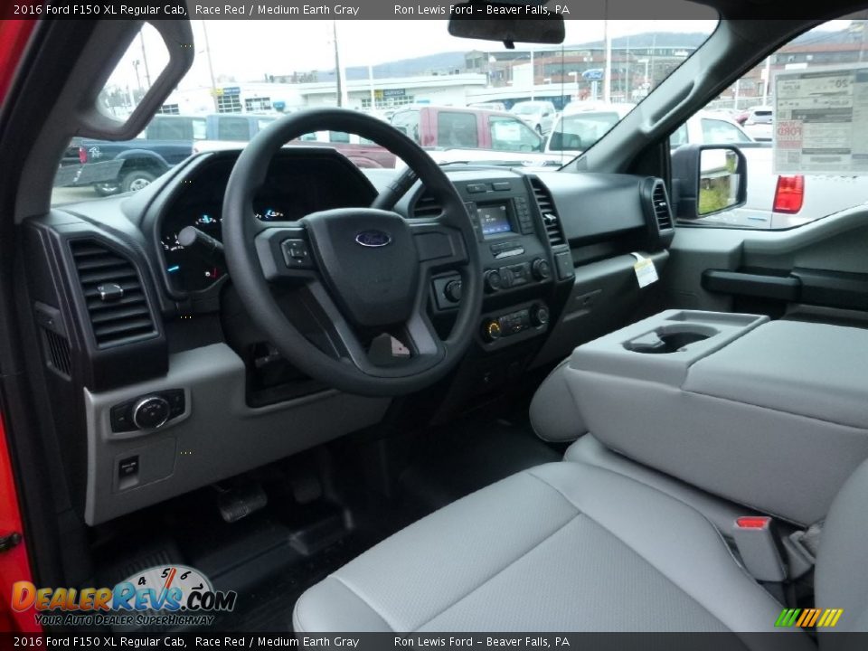 2016 Ford F150 XL Regular Cab Race Red / Medium Earth Gray Photo #14