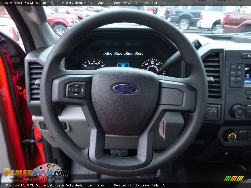 2016 Ford F150 XL Regular Cab Race Red / Medium Earth Gray Photo #17