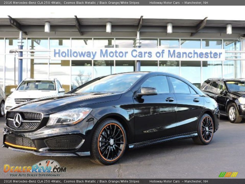 2016 Mercedes-Benz CLA 250 4Matic Cosmos Black Metallic / Black Orange/White Stripes Photo #1