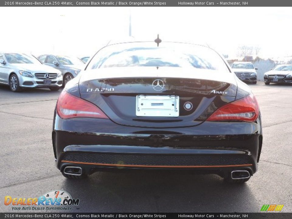 2016 Mercedes-Benz CLA 250 4Matic Cosmos Black Metallic / Black Orange/White Stripes Photo #3