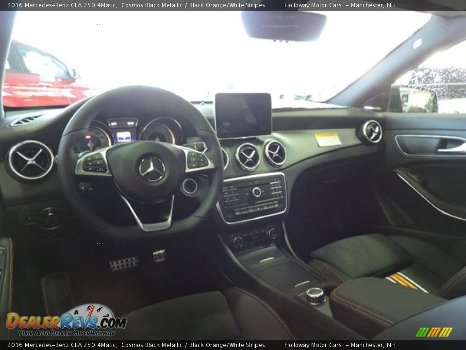 2016 Mercedes-Benz CLA 250 4Matic Cosmos Black Metallic / Black Orange/White Stripes Photo #6