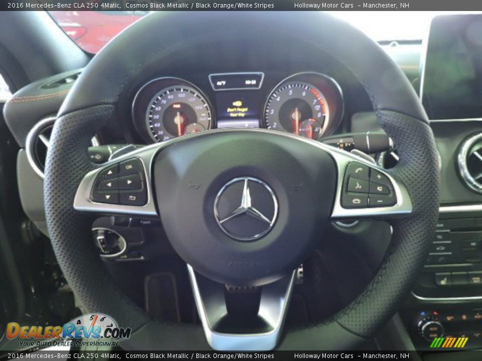 2016 Mercedes-Benz CLA 250 4Matic Cosmos Black Metallic / Black Orange/White Stripes Photo #10