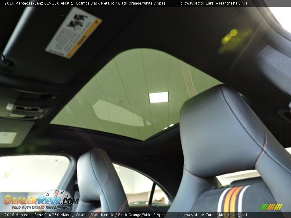 2016 Mercedes-Benz CLA 250 4Matic Cosmos Black Metallic / Black Orange/White Stripes Photo #11