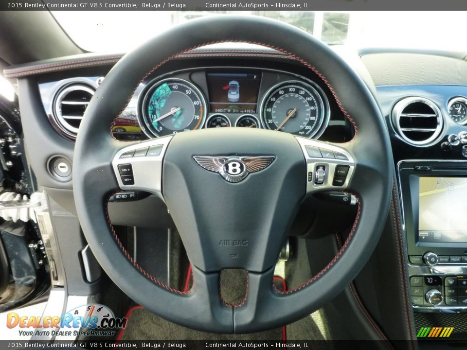 2015 Bentley Continental GT V8 S Convertible Steering Wheel Photo #15