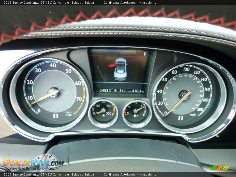 2015 Bentley Continental GT V8 S Convertible Gauges Photo #16