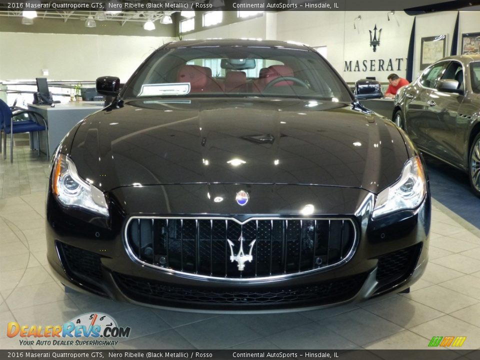 2016 Maserati Quattroporte GTS Nero Ribelle (Black Metallic) / Rosso Photo #2