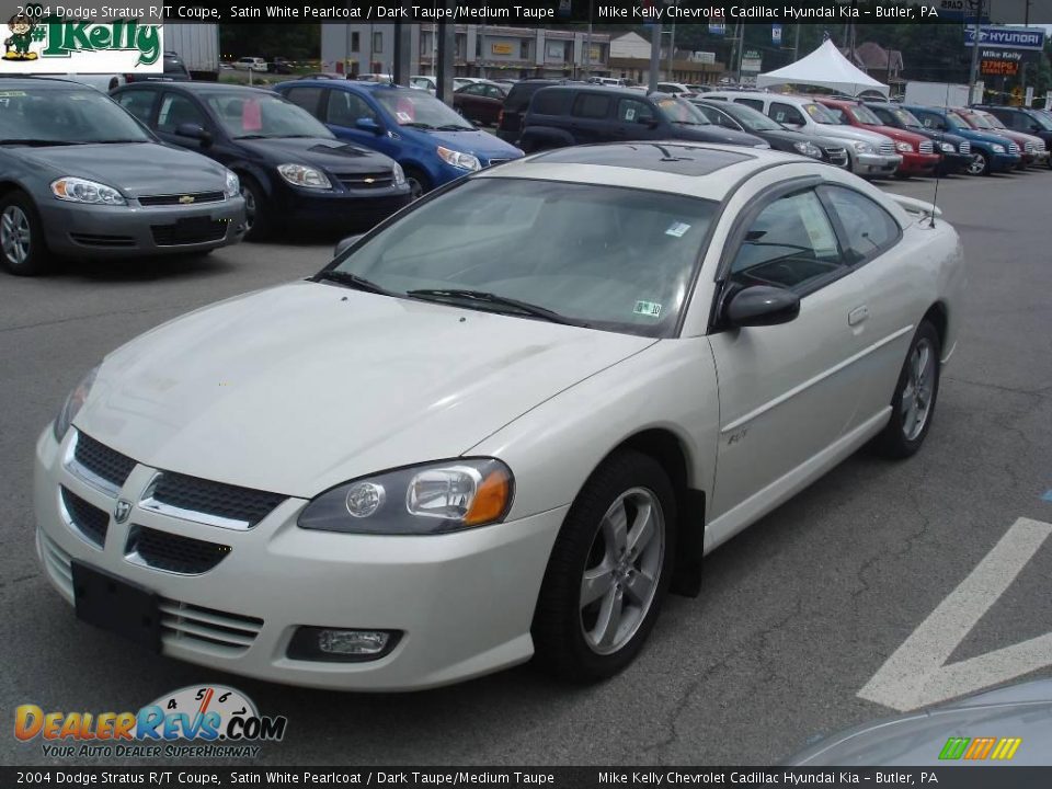 2004 Dodge Stratus R/T Coupe Satin White Pearlcoat / Dark Taupe/Medium Taupe Photo #12