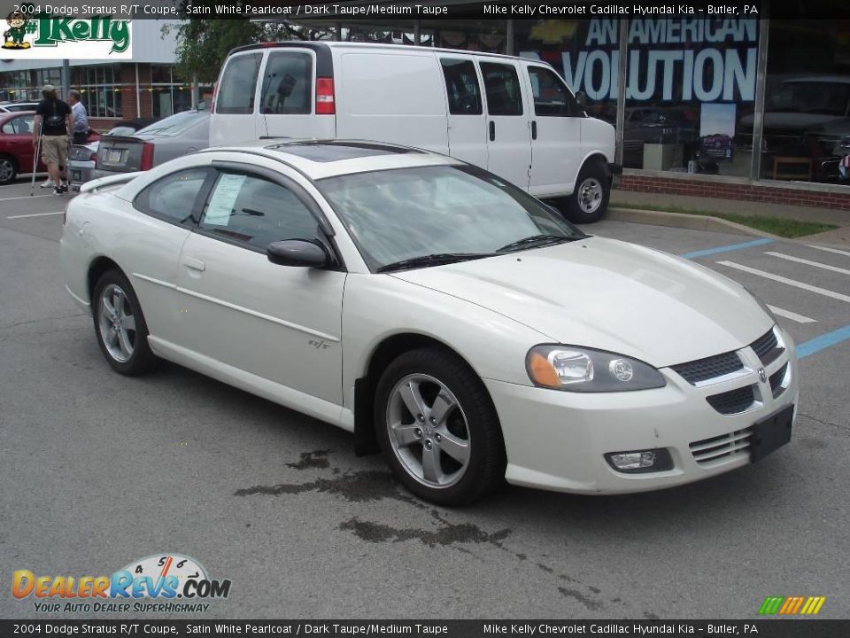 2004 Dodge Stratus R/T Coupe Satin White Pearlcoat / Dark Taupe/Medium Taupe Photo #14