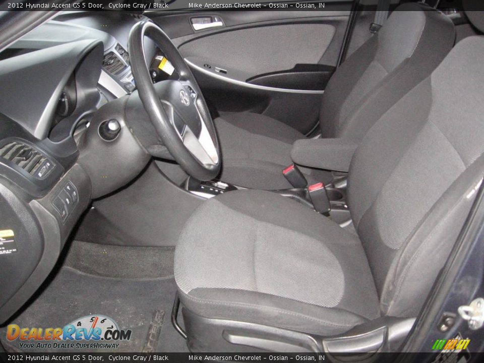 2012 Hyundai Accent GS 5 Door Cyclone Gray / Black Photo #8