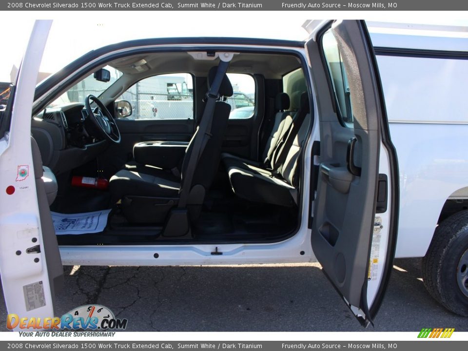 2008 Chevrolet Silverado 1500 Work Truck Extended Cab Summit White / Dark Titanium Photo #6