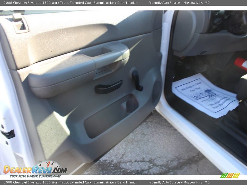 2008 Chevrolet Silverado 1500 Work Truck Extended Cab Summit White / Dark Titanium Photo #8