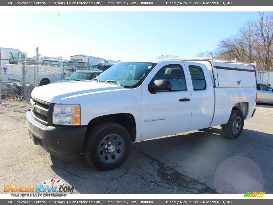 2008 Chevrolet Silverado 1500 Work Truck Extended Cab Summit White / Dark Titanium Photo #11